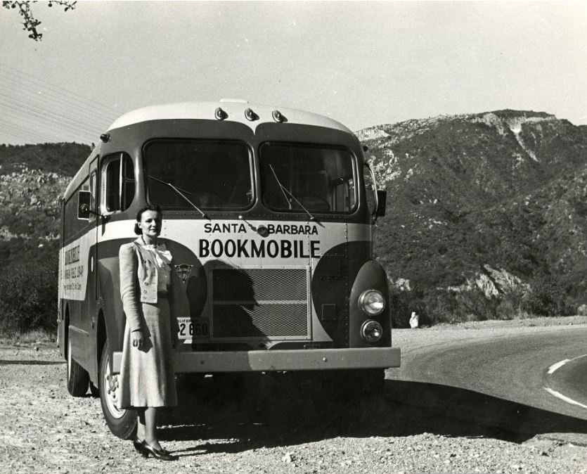 Bookmobile on the San Marcos Pass circa 1948