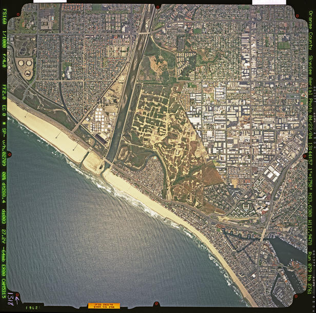 Eagle Aerial image of Huntington Beach and Newport Beach, Orange County, 2004