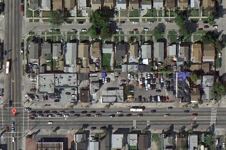 The same block now has vacant lots