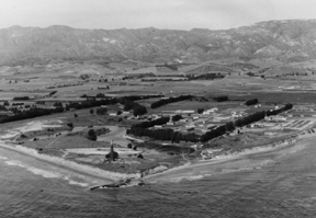 Early campus aerial photo