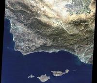 Medium resolution satellite image of Santa Barbara