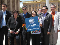 Photograph of Dan Guerrero with the Mexican American Legal Defense and Education