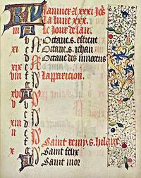 Page from the Santa Barbara Book of Hours (France c. 1480)
