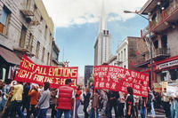 Photograph of Manilatown tenant protests in 1977