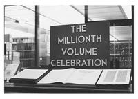 Photograph of The Millionth Volume Celebration display, 1973