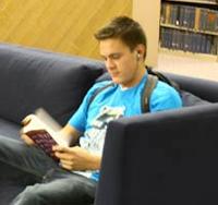 student studying