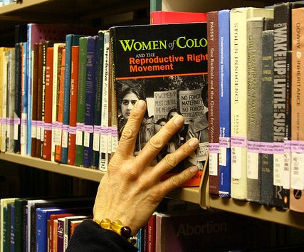 taking a book shelf in the EGSL stacks