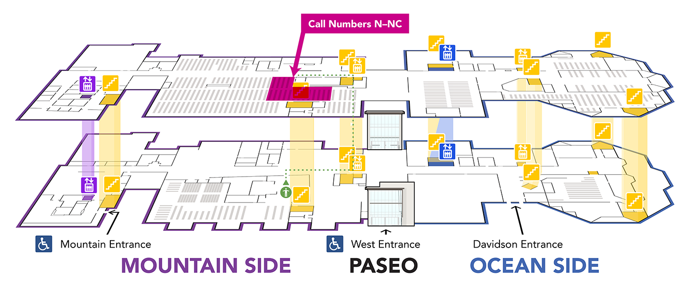 Library 1st and 2nd floor plans