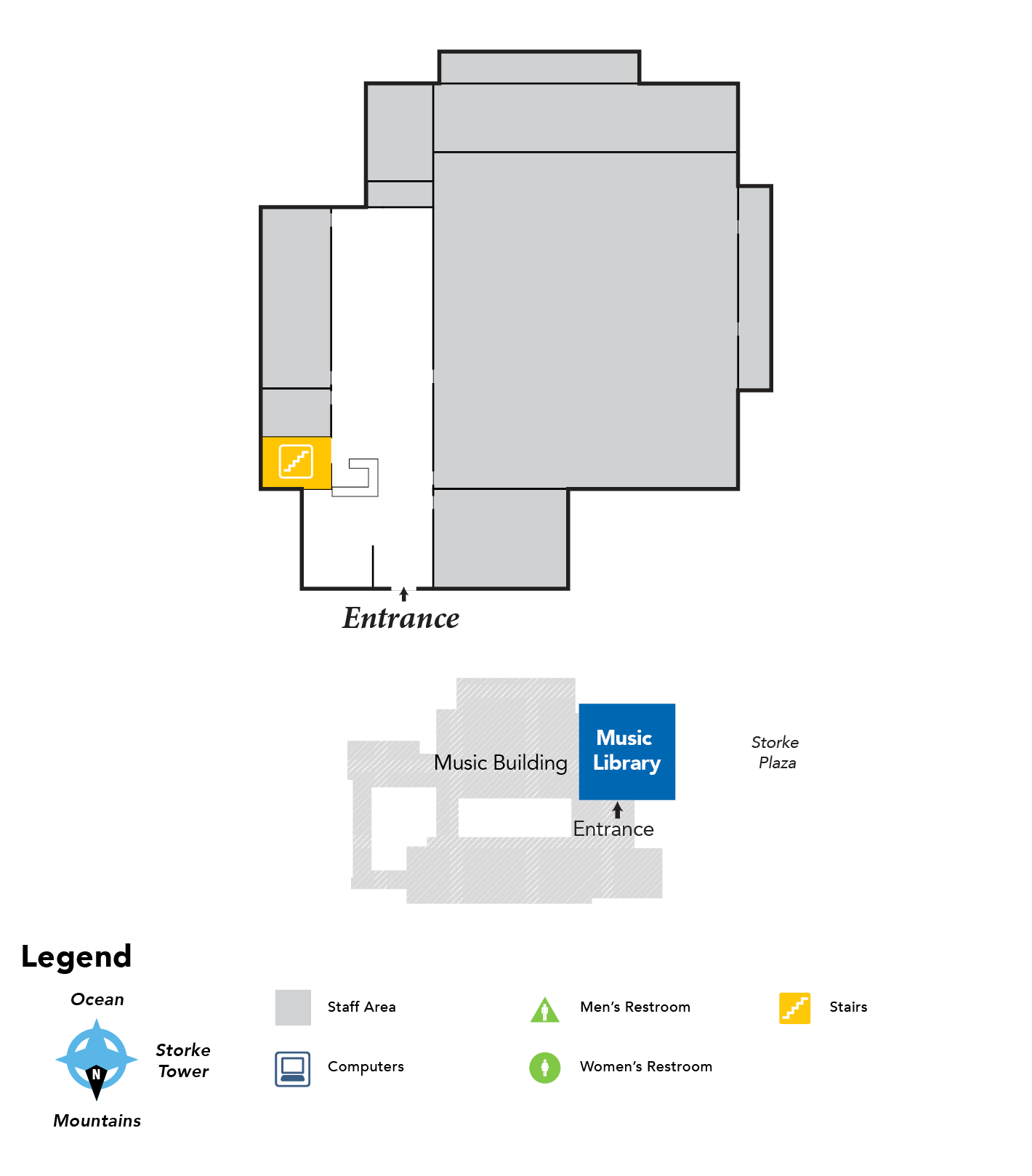 Music Library 1st Floor Map UCSB Library