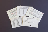 Photograph of library catalog cards