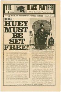 Front page of The Black Panther, November 23, 1967