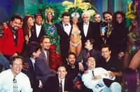 Photograph of Dan Guerrero with group at the 100th El Show de Paul Rodriguez