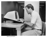 Photograph of Library computer, 1985