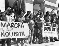 La Marcha de la Reconquista demonstrators, 1971