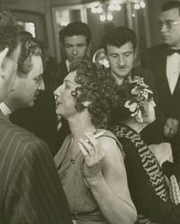 Dame Judith Anderson backstage after a performance of Medea in Paris (1955)