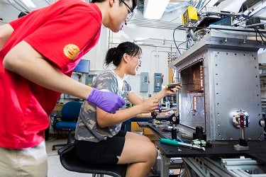 Students in a laboratory