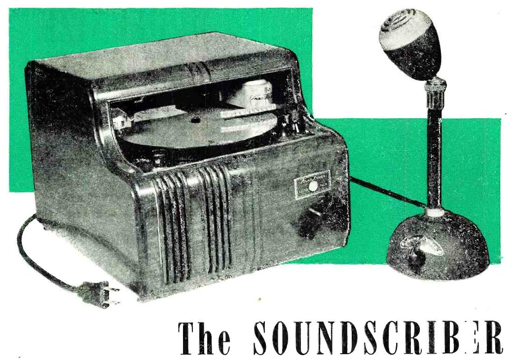 Soundscriber advertisement, 1944