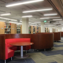 New booth furniture in the library