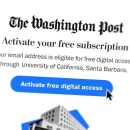 Screenshot of Washington Post Online activation