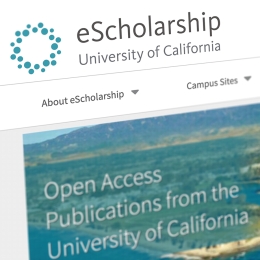 Screenshot of the eScholarship webpage 