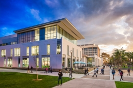 Rendering of library building looking toward SRC