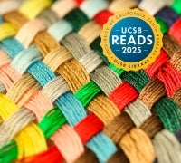Color threads woven together