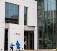 Exterior of the UCSB Library Mountain Entrance