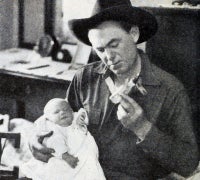  Harry Carey and his son Harry Carey, Jr., at 8 days old