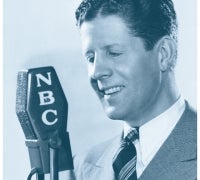 NBC studio photograph of Rudy Valleé. 