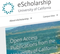 Screenshot of the eScholarship webpage 
