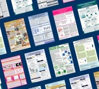 Offset grid of undergraduate research posters
