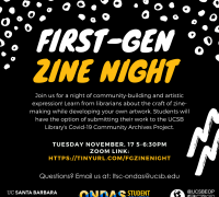 First Gen Zine Night Information