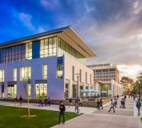 Rendering of library building looking toward SRC