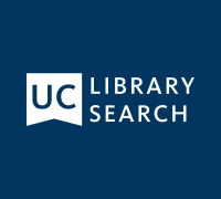 UC Library Search logo on navy background
