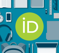 Illustration of a grid of items around a green circle with ID in the center
