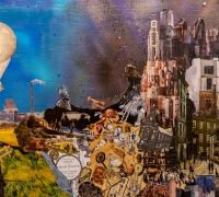 Detail of collage from the exhibit