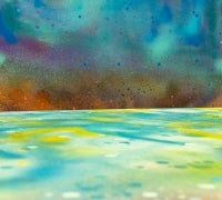 Two abstract color panels