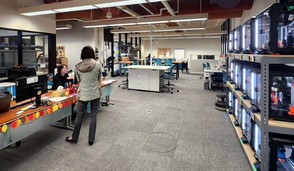 Entrance view of Makerspace Entrance view of Makerspace